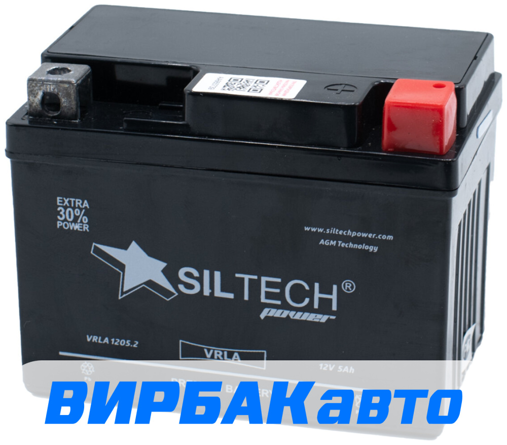 Купить Аккумулятор SILTECH VRLA 1205.2 (YTZ5S) 5 Ач 80 А обратная  полярность, клемма стандартная, цены в Воронежe — интернет-магазин  VIRBACauto