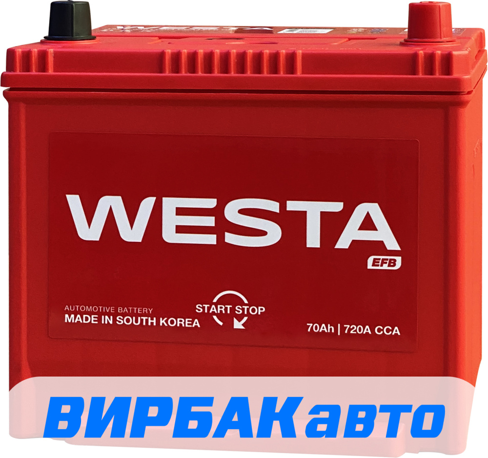 Купить Аккумулятор WESTA Korea (EFB Q85) 70 Ач 720 А обратная ...