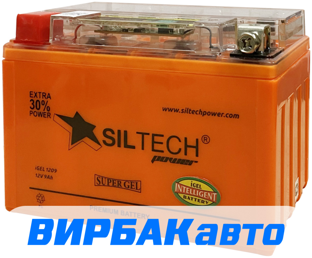 Купить Аккумулятор SILTECH iGEL 1209 (YTX9-BS) 9 Ач 150 А прямая, 2022 г.,  клемма стандартная, цены в Воронежe — интернет-магазин VIRBACauto