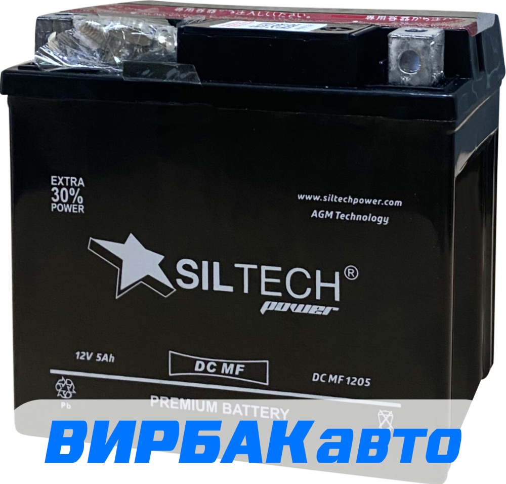 Купить Аккумулятор SILTECH DC MF1205 (YTX5L-BS) 5 Ач 80 А обратная, клемма  стандартная, цены в Воронежe — интернет-магазин VIRBACauto