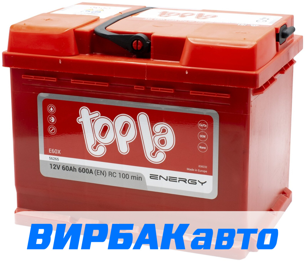 Аккумулятор Topla Energy (56265) 60 Ач 600 А прямая