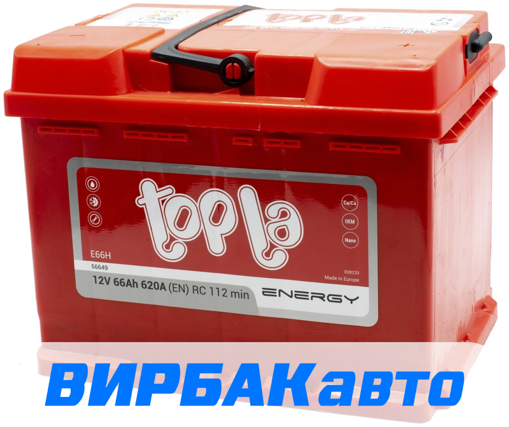 Аккумулятор Topla Energy (56649) 66 Ач 620 А обратная