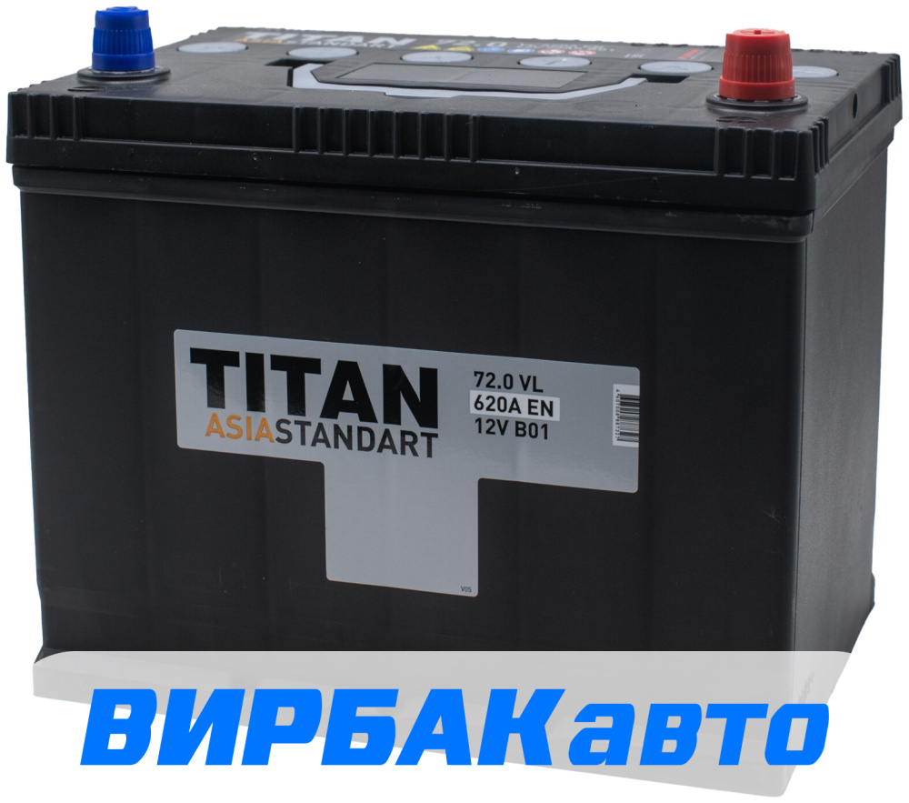 Аккумулятор TITAN ASIA STANDART 72 Ач 620 А обратная полярность